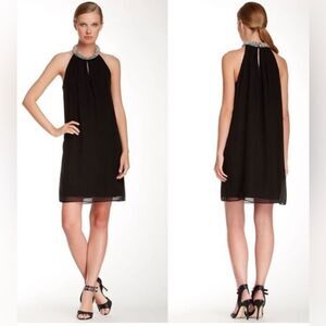 Diane Von Furstenberg · Lainey Dress · Silk Halter Beaded Black  · Size 6